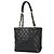 Chanel Tote Bag aus schwarzem genarbtem Kalbsleder