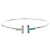 Autre Marque Bangles Tiffany T Wire con diamanti e turchese