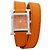 Reloj para Mujer Hermès, "Heure H", acero, esfera naranja.