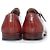Santoni, scarpa double monk strap in coccodrillo marrone - vista 3