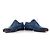 Santoni, Scarpe derby stringate in pelle di alligatore blu - vista 6