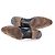 Santoni, Scarpe derby stringate in pelle di alligatore blu - vista 7