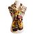 Dolce & Gabbana Stola in Seta Girasoli e Stampa Zebra