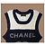 Chanel Abito Top in Maglia senza Maniche Blu Navy - vista 5