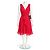 Vestido de cóctel de gasa rojo Vera Wang