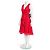 Vestido de cóctel de gasa rojo Vera Wang - vista 2