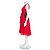 Vestido de cóctel de gasa rojo Vera Wang - vista 3