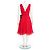 Vestido de cóctel de gasa rojo Vera Wang - vista 4