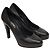 Chanel Escarpins Plateforme Cuir Noir