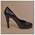 Chanel Escarpins Plateforme Cuir Noir - vue 10