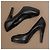 Chanel Escarpins Plateforme Cuir Noir - vue 18