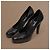 Chanel Escarpins Plateforme Cuir Noir - vue 6