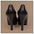 Chanel Escarpins Plateforme Cuir Noir - vue 7
