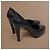 Chanel Escarpins Plateforme Cuir Noir - vue 8