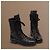 Chanel Stivaletti combat pelle matelassé nera - vista 18