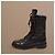 Chanel Stivaletti combat pelle matelassé nera - vista 19