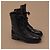 Chanel Stivaletti combat pelle matelassé nera - vista 3