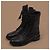 Chanel Stivaletti combat pelle matelassé nera - vista 4