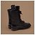 Chanel Stivaletti combat pelle matelassé nera - vista 7