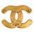 Broche Chanel plaquée or - vue 2