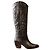 Maje Botas Cowboy em Couro Preto