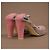 Chanel Décolleté in pelle di lucertola rosa - vista 5