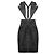 Autre Marque Moschino Kleid aus dunkelgrauer Baumwolle