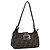 FENDI Zucca Canvas Mamma Baguette Shoulder Bag Black Brown