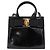 Salvatore Ferragamo Vala Hand Bag Patent leather 2way Black Gold - vista 2