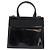 Salvatore Ferragamo Vala Hand Bag Patent leather 2way Black Gold - vista 3