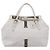 FENDI Celeria Tote Bag Leather White Silver - vista 13