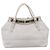 FENDI Celeria Tote Bag Leather White Silver - vista 2