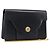 Christian Dior Chain Shoulder Bag Leather Black Gold