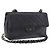 CHANEL Matelasse Chain Shoulder Bag Lamb Skin Black Silver CC