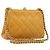 CHANEL Matelasse Chain Shoulder Bag Caviar Skin Yellow Gold CC