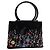 Salvatore Ferragamo Tote Bag Velor Black Silver