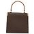 Céline CELINE Bolsa de mão em lona Macadam PVC Couro Castanho Dourado - vista 2