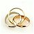 Anello Cartier Trinity in oro rosa bianco e giallo 18K con diamanti - vista 3