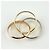 Anello Cartier Trinity SM in oro giallo - vista 3
