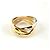 Anello Cartier Trinity in oro rosa bianco e giallo 18K - vista 2