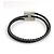 Hermès Bracciale Charm Tresse Hermes in Nero e Argento - vista 2