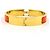 Bracciale Hermès Click H in Oro e Arancione - vista 3