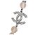 Collar Chanel de strass rosa y plata - vista 3
