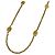 Collana lunga placcata oro con logo Chanel