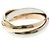 Anello Cartier Trinity in oro giallo rosa e bianco - vista 4