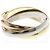 Anello Cartier Trinity in oro giallo rosa e bianco - vista 5