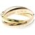 Anello Cartier Trinity in oro giallo rosa e bianco - vista 8