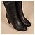 Botas mosqueteras Chanel de cuero negro - vista 10