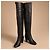 Botas mosqueteras Chanel de cuero negro - vista 11