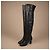 Botas mosqueteras Chanel de cuero negro - vista 4